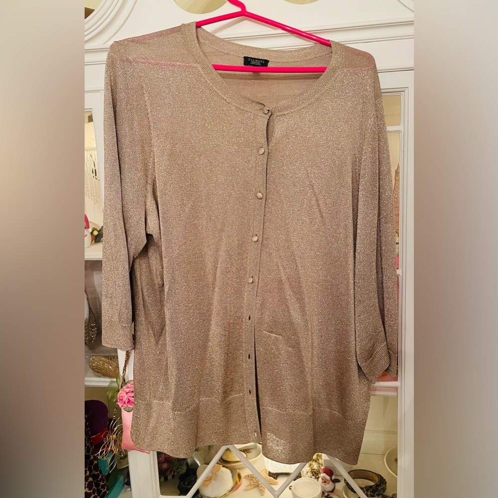 Pretty gold glitter cardigan
